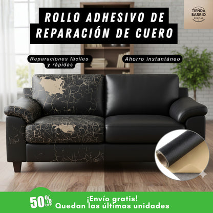 PACK 2 ROLLOS ADHESIVO DE REPARACIÓN DE CUERO 50X150 CM - REPARA DE FORMA FÁCIL Y ECONÓMICA