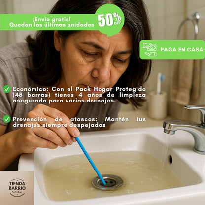 Barras Limpiadoras de drenaje (Súper pack para 4 años)