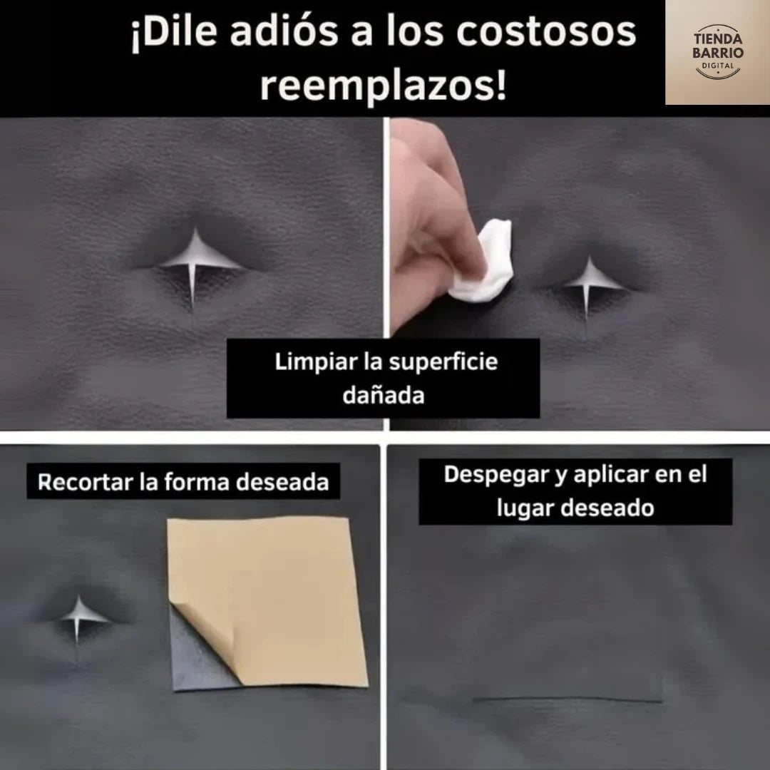 PACK 2 ROLLOS ADHESIVO DE REPARACIÓN DE CUERO 50X150 CM - REPARA DE FORMA FÁCIL Y ECONÓMICA