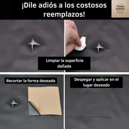 PACK 2 ROLLOS ADHESIVO DE REPARACIÓN DE CUERO 50X150 CM - REPARA DE FORMA FÁCIL Y ECONÓMICA