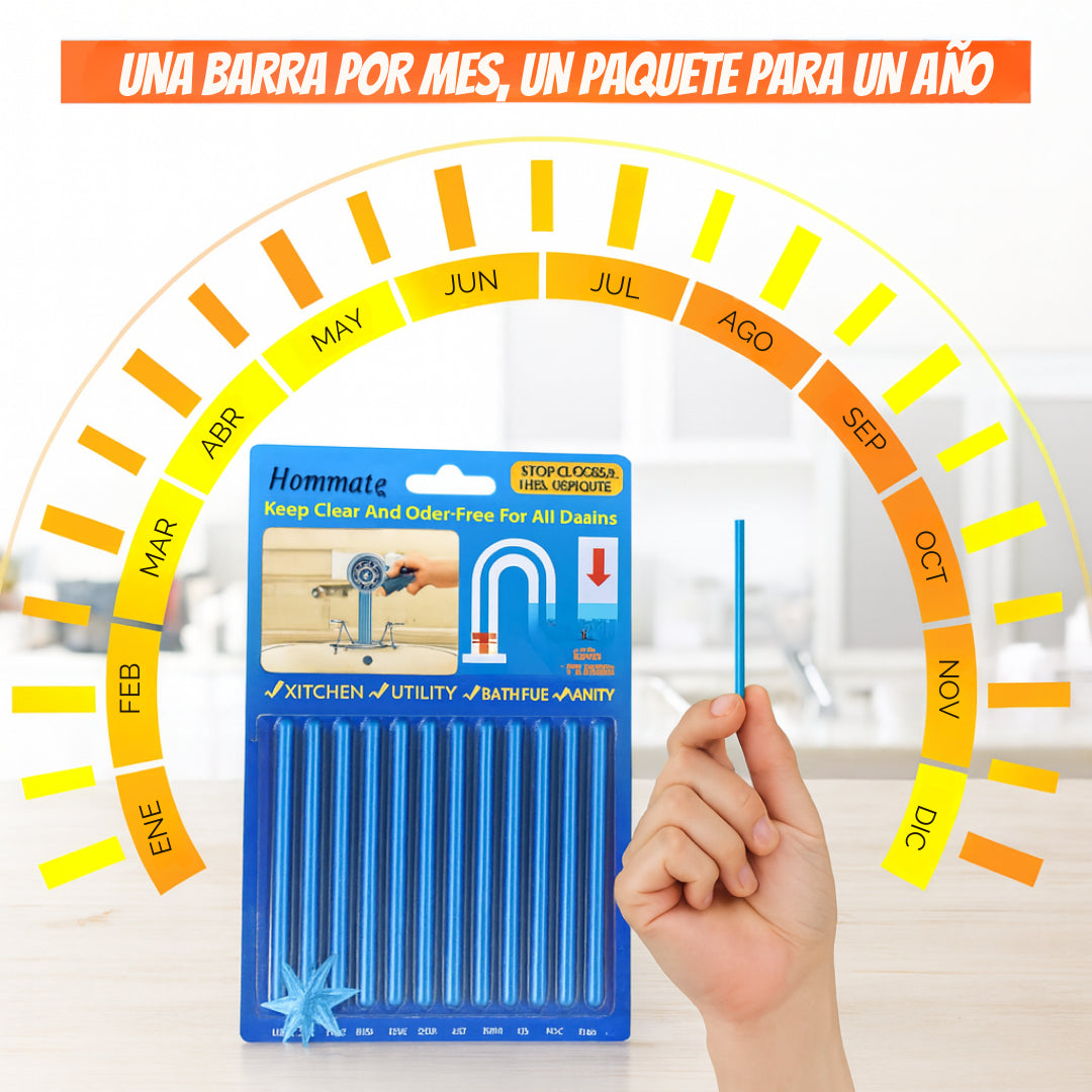 Barras Limpiadoras de drenaje (Súper pack para 4 años)