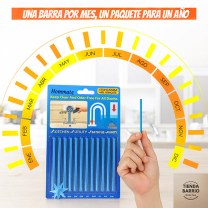 Barras Limpiadoras de drenaje (Súper pack para 4 años)