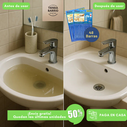 Barras Limpiadoras de drenaje (Súper pack para 4 años)