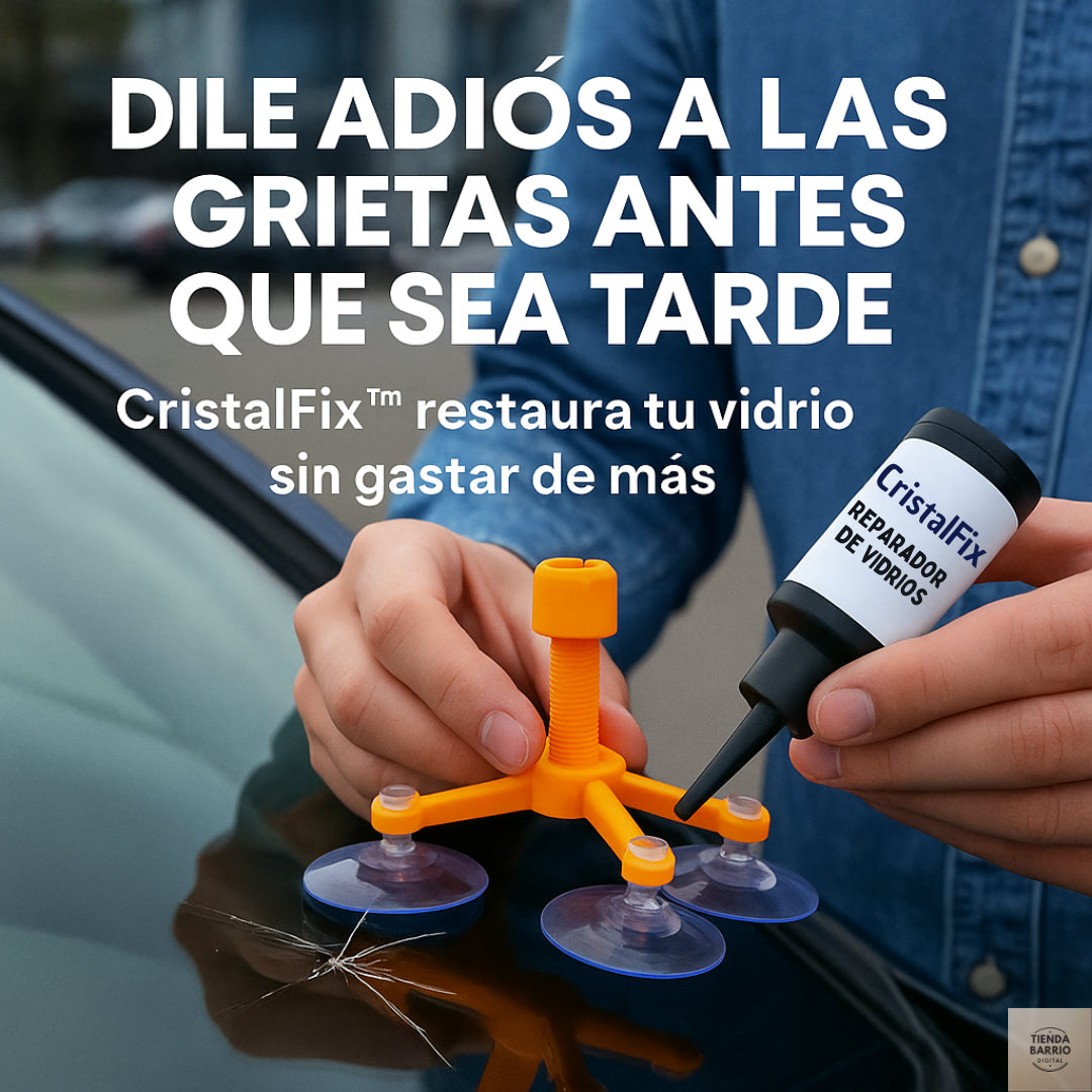 CristalFix™ Reparador de vidrios – Evita que la trizadura crezca y genere riesgos de accidente