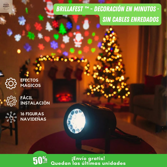 BrillaFest™ - Decoración navideña en minutos - Sin cables enredados